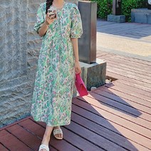 메이첼 유화 플라워 롱 원피스 00964