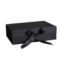 피어니스트 정성이 담긴 리본 선물 박스, 블랙, 1개