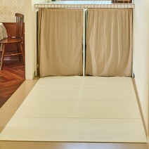 리포소 반려견 양면 PVC 미끄럼방지 방수 롤링 폴딩매트, 아이보리 + 그레이
