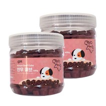 순우리 강아지 큐브 간식 400g, 2개, 한우