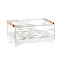 벨로비 우드 손잡이 1단 식기건조대, 화이트