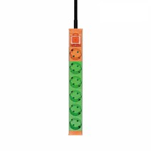 루넥스 알루미늄 포인트 컬러 멀티탭 6구 그린, 1개, 3m