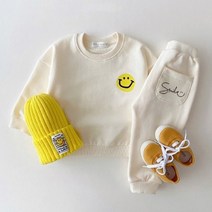 베베니즈 아동용 스마일 맨투맨 + 조거팬츠 세트