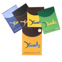 아트앤디자인 드로잉 스케치북 미색 200g 5p 랜덤발송, 15매, 5절