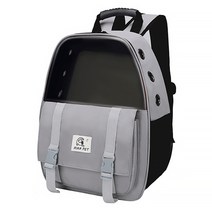 카르노코리아 반려동물 컬러 백팩 이동가방, 그레이