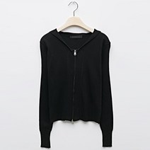 탱커스 여성용 데일리 골지 투웨이 지퍼 후드 가디건 TU3CD003L0