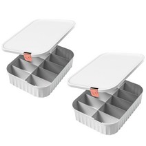 부스마켓 먼지 방지 커버 홈디자인 속옷 정리함 10칸, 화이트, 2개