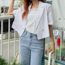 여성용 스퀘어 모티브 블라우스