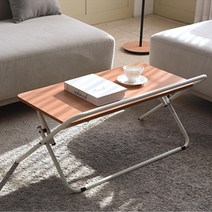 코끼리리빙 코윙 원터치 접이식 캠핑 좌식 테이블, 티크(상판) + 화이트(프레임)