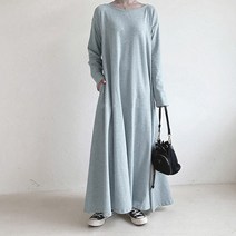 여성용 마이시즌 비주 A라인 롱 원피스