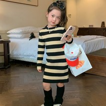 여아용 스트라이프 니트 원피스 CCV54GOP147