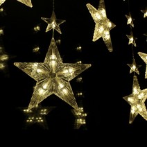 나이스엘이디 LED 별 가랜드 130구, 웜화이트