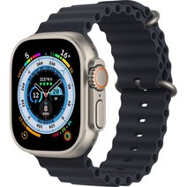 Apple 애플워치 Ultra 오션 밴드 49mm GPS+Cellular 티타늄 케이스, 미드나이트 Regular