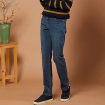 런던슬림 남성용 일자핏 밴딩 스판 청바지 G21FMP01