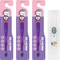뽀로로 토이 유아 칫솔 패티 3p + 케이스 세트, 혼합색상, 1세트