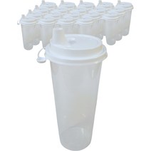 생활을그리다 다회용 리유저블 컵 700ml + 스트로우프리 뚜껑 세트, 20세트