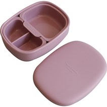 체리하우스 실리콘 3칸 도시락 찬통, 1개, 다크핑크