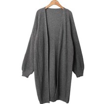 여성용 헤이블 오버핏 뜨게질 퍼프 롱 가디건 cpcd2173k29