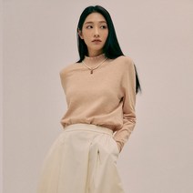 클라비스 여성용 빅템 넥 꼬글이 풀오버 니트