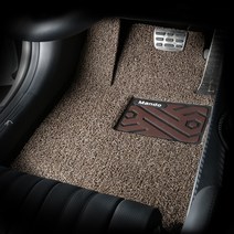 만도 컬러풀 와이드 볼륨쿠션 코일카매트 1+2열, 현대 아이오닉 6 2022년 8월, 브라운, 현대