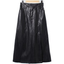 투익스 페이크 레더 버튼 뒷밴딩 롱 스커트 cpsk4911k29