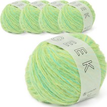 브랜드얀 다루마 긱 뜨개실 3mm 5p, 70m, 09 레몬 + 코발트그린