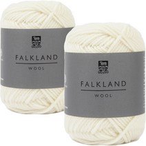 브랜드얀 다루마 포클랜드울 뜨개실 2mm 2p, 01 크림, 85m, 2개