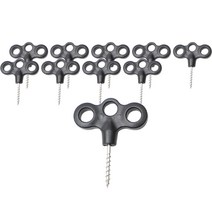 오가니코 캠핑 데크 로프 고정 손톱 블랙, 10개