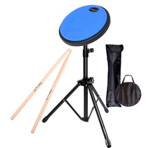 모나코올리브 리드미 프리미엄 휴대용 드럼 연습패드 풀세트, 1세트, 블루