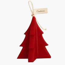 F5NATURE 크리스마스 오브제 트리캔들 피오니, 레드