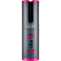 레츠퀸 헤어스타일러 무선 뿌리볼륨 물결 봉고데기 S100, 다크그레이