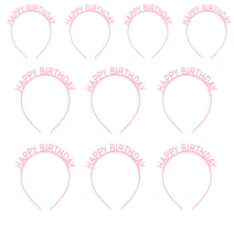 다미샵 레인보우 생일 파티 머리띠 해피벌스데이, 10개, 연핑크