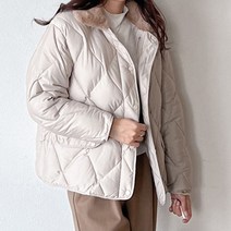 여성용 렐리 와플 퍼 패딩 점퍼
