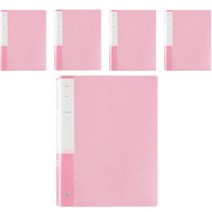 클리어화일 40매, 분홍, 5개