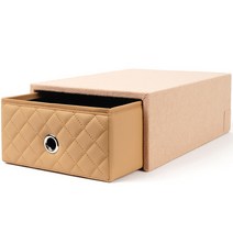 케이엠모터스 퀼팅 서랍형 튼튼박스 트렁크정리함, 새들브라운