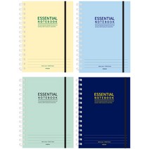 미소로 3500 하드 밴드 노트 2271 4종 세트, 옐로우, 블루, 민트, 네이비, 1세트