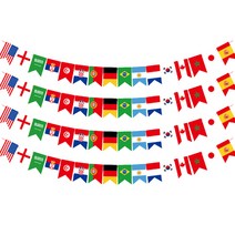 파티쇼 페넌트만국기 오각 세트, 혼합색상, 4세트