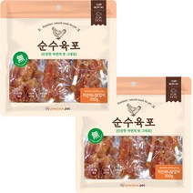 프레셔스펫 강아지 순수 육포 300g, 치킨 미니닭갈비, 2개