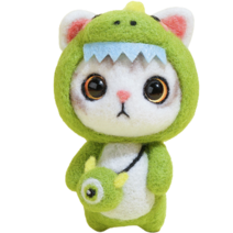 후니마켓 DIY 펠트 세트 고양이 106그린 차량용1, 혼합색상, 1세트