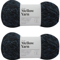 슬로우플로우 멜로우 얀 뜨개실 2p, 05 네이비블루