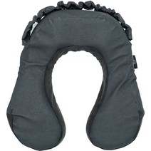 뫼르소 듀오 샤무드 럭스 앤 코티드 알칸타라 차량용 메모리폼 목쿠션, 다이아블랙, 1개