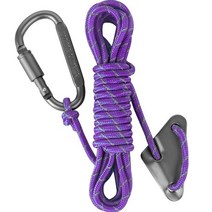 마블라 캠핑 타프 스트링 + 삼각 스토퍼 세트, 퍼플