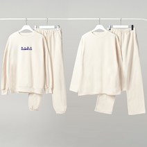 애플리 남성용 LESS 프린팅 세미기모 트레이닝 상의 2종 + 하의 2종 세트 APS407