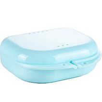 정월나나 휴대용 틀니 보관 케이스, 민트, 1개