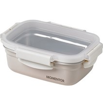 모멘토 스테인레스 세라믹 밀폐 용기 880ml 라이트베이지, 단품, 1개