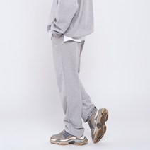 팀스핏 남성용 면 쭈리 세미 와이드 트레이닝 밴딩 팬츠