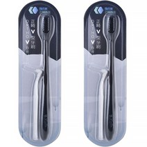 아티홈 V자형 칫솔 블랙, 1개입, 2개