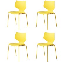 영가구 라일 인테리어 픽 에르고 의자 4p, 옐로우