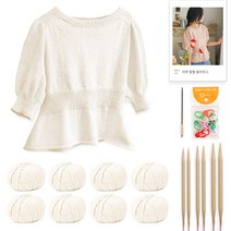 yarna 아루 펖펖 블라우스 DIY 패키지 세트 L, 94 백아이보리, 랜덤발송(단수링), 1세트