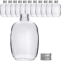 미르 위스키 둥근 사각 유리병 실버, 100ml, 12개